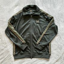 1円~【新品・セットアップ出品中】Needles トラックジャケット Track Jacket L ニードルス グリーン DARK GREEN サイドライン poly smooth_画像2