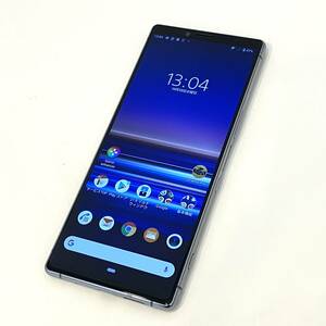 【中古】SIMフリー SONY Xperia 1 SOV40 グレー 利用制限〇 au版