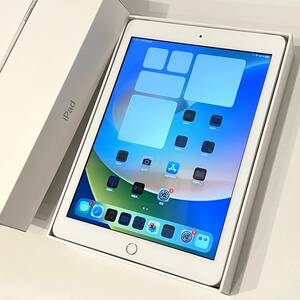 【中古美品】SIMフリー iPad（第5世代/2017） Cellular 32GB シルバー MP1L2J/A ≪softbank版(SIMロック解除済み),判定〇≫