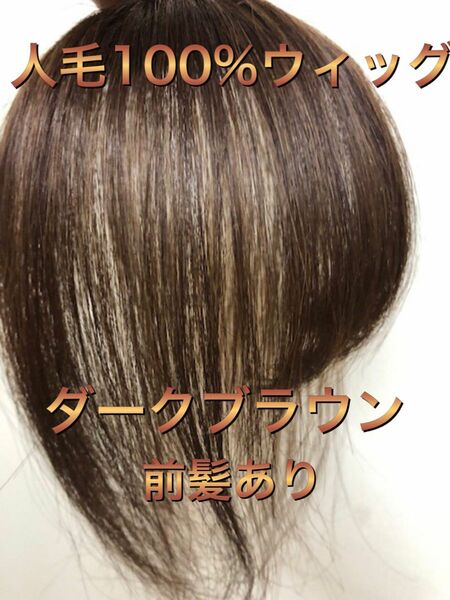 人毛レデースウィッグ　人毛部分ウィッグ　ヘアピース　トップピース