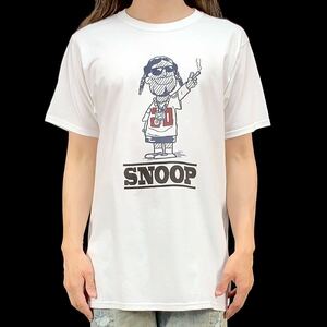 新品 未使用 SNOOY スヌープドッグ スヌーピー ピーナッツ コミックパロディ 西海岸ヒップホップ ウェッサイ Tシャツ ユニセックス Mサイズ