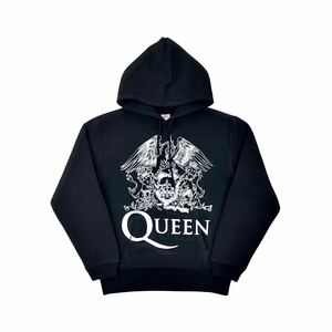 新品 QUEEN クイーン フレディマーキュリー エンブレム バンド ロゴ ボヘミアンラプソディ ビッグ プリント パーカー ユニセックス XL(LL)