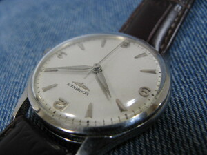 1958年製 LONGINES ロンジン Cal.12.86ZS オールSS 35mm スイス製アンティーク手巻腕時計 稼働美品 注油済み 