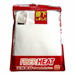 新品 FIBER HEAT ファイバーヒート レディース ラウンドネック 3分袖 シャツ M 半袖 白 発熱 抗菌 防臭 ストレッチ 