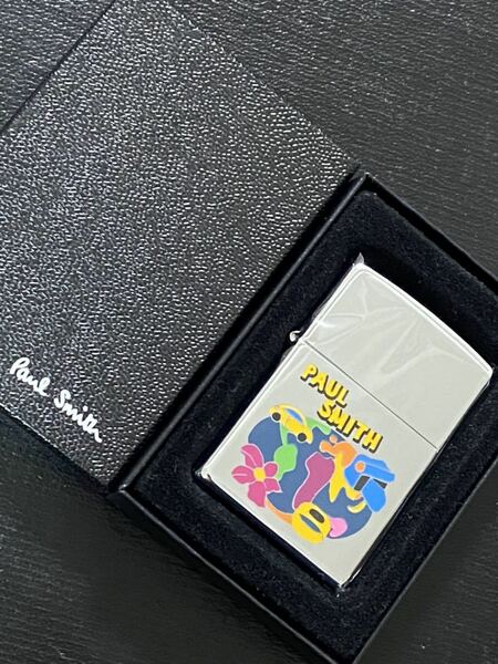 zippo ポールスミス ヴィンテージ 前面加工 希少モデル 1999年製 Paul Smith シルバーインナー 1999年製 ケース 保証書付き