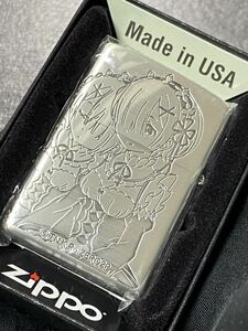 zippo Re：ゼロから始める異世界生活 3連続加工 リゼロ 両面刻印 希少モデル 2023年製 ☆ エミリア レム ラム ケース 保証書付き