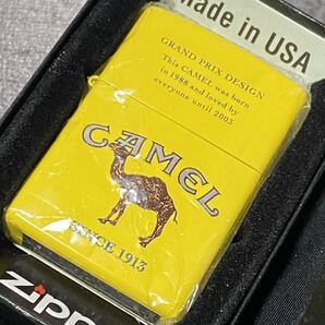 zippo キャメル 総選挙 限定品 イエロー 両面加工 希少モデル 2020年製 ② CAMEL GRAND PRIX DESIGN ケース 保証書付き