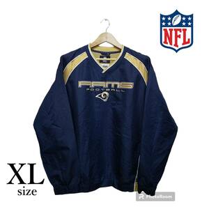 ［USED］ゲームシャツ NFL TEAM APPAREL ダークブルー XL メンズ ※タグの印字落ちあり 203-0116