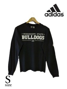 ［USED］ロングTシャツ adidas アディダス ブラック 黒 メンズ S 203-0159