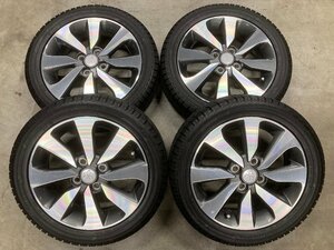 □5319 バリ山 スタッドレス 165/55R15 IG50 良品 三菱 純正 ekスペース ekワゴン ekカスタム 等 4.5J +46 4H 100 15インチ アルミホイール