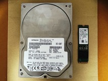 ☆SSD　HDD2台セット　中古　M.2 SSD SK hynix NVMe 128GB　中古　HITACHI　SATA　HDD　160GBのセットです。　CrystalDiskInfoチェック済☆_画像1