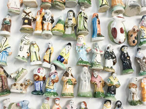 やや難あり フェーブ・フェーヴ 50個 フランス アンティーク 雑貨 陶器人形 ガレットデロワ インテリア 01041-180