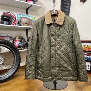 ☆BARBOUR バブアー STEVE McQUEEN COLLECTION スティーブ・マックイーンコレクション 中綿キルティング ナイロンジャケット オリーブ/M