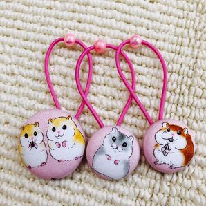 ☆101☆ ハンドメイド くるみボタン ヘアゴム