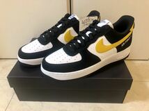 新品★NIKE ナイキAIRFORCE1 '07LV8 Athletic Clubエアフォース1★US9 27cmホワイトブラックイエロー白黒黄スニーカー阪神タイガースカラー_画像1