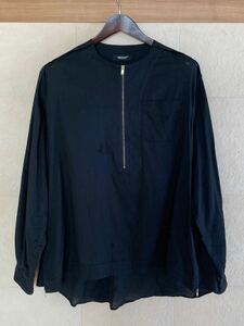 UNDERCOVER/アンダーカバー/長袖シャツ/21SS /UC1A4409/ビエラファスナー /ハーフジップ プルオーバー /ブラック/サイズ3