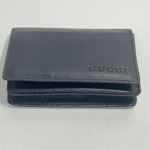 極美品 GUCCI カードケース 名刺 ケース レザー ブラック_画像1