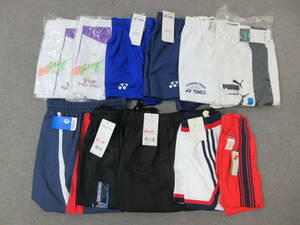 M【12-30】★11 スポーツ店在庫品 ショートパンツ ハーフパンツ トラックパンツ 11点まとめて M・Lサイズ adidas YONEX PUMA arena 他