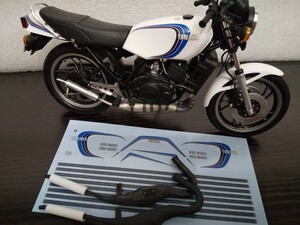 1/12 カスタムパーツ RZ250 RZ350 【チャンバー①Ver.2 / デカール 後期ゴロワーズ / 焼け再現用 2㎜幅】 タミヤ ハセガワ 長谷川 田宮