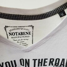 NOTA BENE　ノータベネ　VネックプリントTシャツ　半袖　Mサイズ 半袖Tシャツ ロゴ ホワイト_画像7