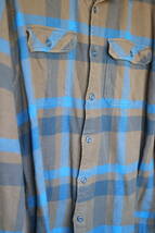 パタゴニア CKI フィヨルドフランネルシャツ Lサイズ 長袖 チェック ネルシャツ 2012年限定カラー ブラウン ブルー 肉厚_画像8