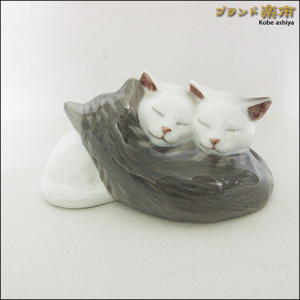 *ROYAL COPENHAGEN ロイヤルコペンハーゲン 3匹の眠り猫 ネコ 陶器 置物 オブジェ インテリア 雑貨 304*送料込