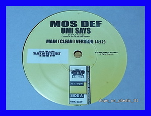Mos Def / Umi Says/プロモオンリー/US Original/5点以上で送料無料、10点以上で10%割引!!!/12'
