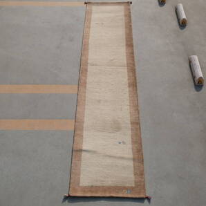 ●BLACKFRIDAY●ギャッベ◆ペルシャ絨毯◆アンティーク 家具◆北欧◆骨董◆茶道 華道◆ 335×79cm 2023-1229-62-180お