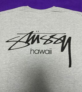 ★ハワイ限定品・未使用品★STUSSY Tシャツ グレー