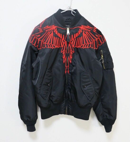 MARCELO BURLON × ALPHA INDUSTRIES WING MA-1 ボンバージャケット ブルゾン　ブラック 