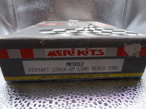 MERI MKS 012 1/43 フェラーリ 126CK USA ロングビーチGP 1981 フルディテールキット