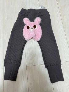 【新品】ホットビスケッツ　キルト　ベビーパンツ　90cm 女の子 ズボン パンツ グレー モンキーパンツ ホットビスケッツ 