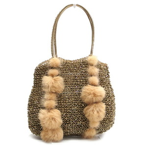  Anteprima wire bag handbag fur beige group [20231222]