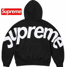 【新品未使用品】Supreme 23AW Big Logo Jacquard Hooded Sweatshirt シュプリーム ビッグ ロゴ パーカー Black ブラック 黒 S Small_画像1