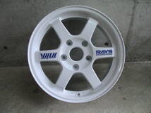 RAYS TE37、未使用品、7,5J×15、オフセット+43、PCD114,3◆ホワイト、2本セット、VOLK Racing_画像2