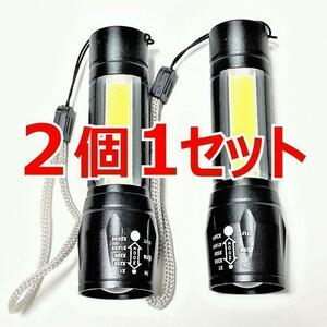 N80 2個1セット LED ライト ペンライト 懐中電灯 小型 USB 充電式 停電