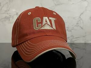 【未使用品】47D 上品★Caterpillar CAT キャタピラー キャップ 帽子 上品で高級感のあるブラウンにベージュロゴ♪建設機械《FREEサイズ》