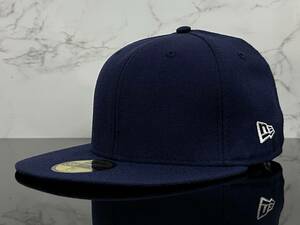 【未使用品】160A 上品★NEW ERA ニューエラ 59FIFTY フラットキャップ 帽子 CAP 上品で高級感のあるネイビー《SIZE 7 7/8・62.5㎝》