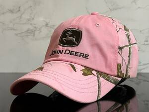 【未使用品】45E 希少★JOHN DEERE ジョン・ディア キャップ 帽子 CAP 希少なピンクのウット系迷彩柄のコットン素材♪《FREEサイズ》