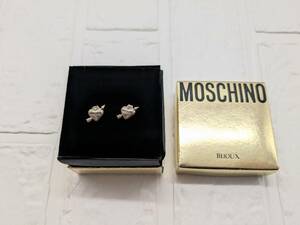 1000円～★ MOSCHINO モスキーノ ハートモチーフ ピアス SILVER925 シルバーアクセサリー MOSCHINO BIJOUX 箱付き★レディース ジュエリー