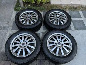 16インチ 6.5J +48 114.3 スタッドレス ブリジストン VRX 2016・15年 205/55R16　４本セット　中古