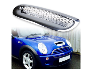 New item MiniCooper用 R53 chrome メッキ ボンネット フード ベント エアー ダクト Cover MD-28038