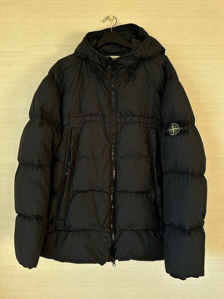 【20aw】ストーンアイランド　Stoneisland ダウンジャケット　3XL ジャンパー フード ブラック　着画あり