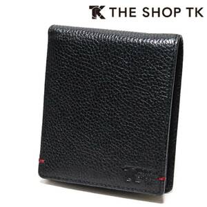 《THE SHOP TK ザ ショップ ティーケー》新品 レッドステッチ シボ感 レザー２つ折り財布 ウォレット タケオキクチ A9206