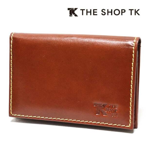 《THE SHOP TK ザ ショップ ティーケー》新品 窓ポケット付き レザーカードケース パスケース 名刺入れ A9224