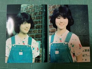 松田聖子　写真2枚セット　デビュー当時　オーバーオール　80年代アイドル