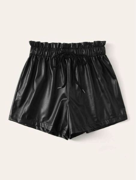 インポート フェイクレザー ショートパンツ