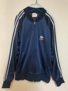 80s 90s adidas アディダス アメリカ製 USA製 ジャケット ATP ビンテージ ジャージ Sサイズ ネイビー 紺 白KEYROLAN ヴィンテージ