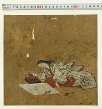 【模写】喜聞◆『職人絵尽(下駄師・絵師・医師) メクリ3種』　3枚 古筆 古文書 古書 日本画 肉筆浮世絵 江戸風俗絵画 茶道 江戸中期～後期_画像3