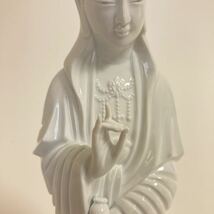 仏教美術 白磁 慈母観音像 仏像 鍋島 大五 共箱_画像4